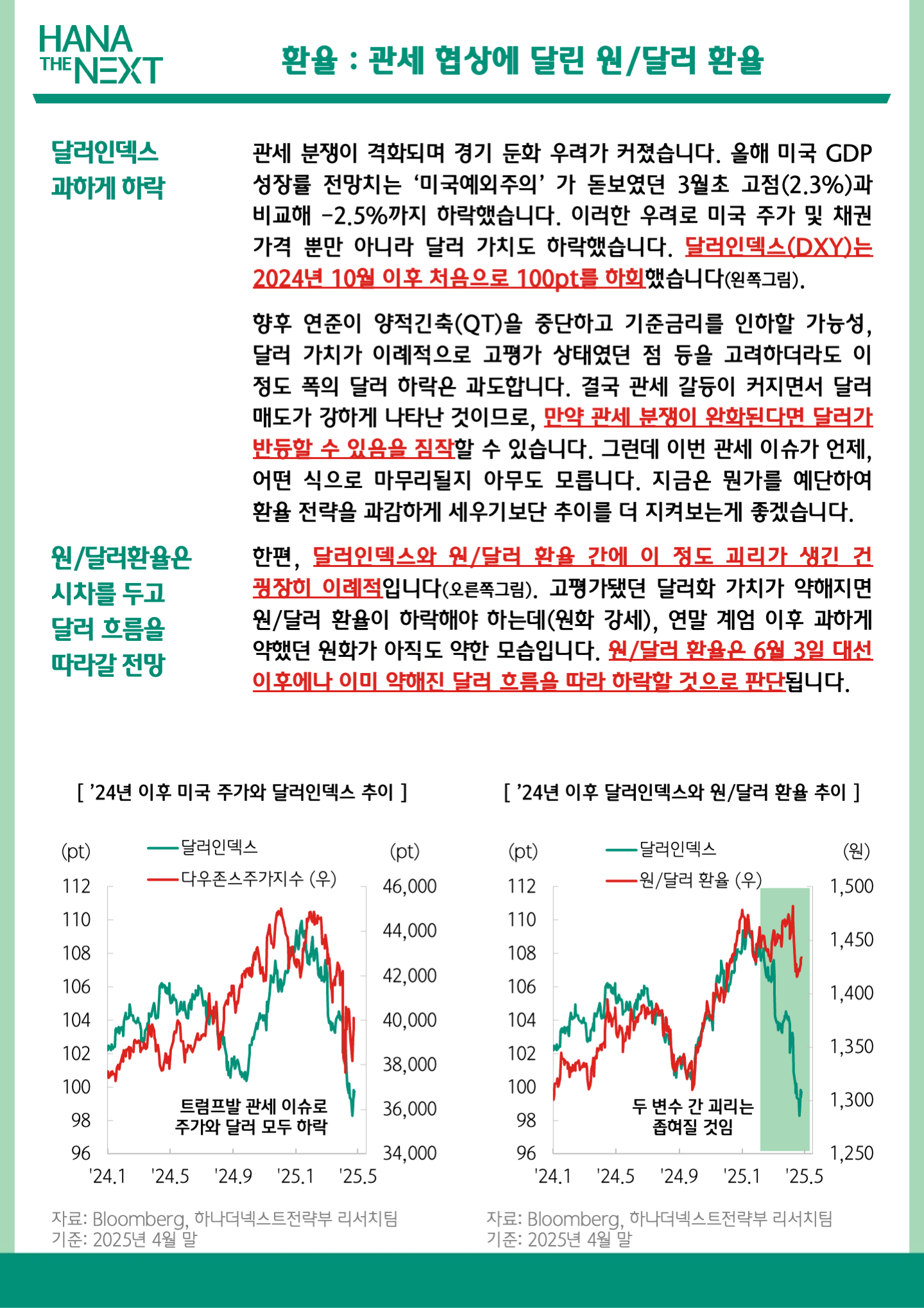 환율: 관세 협상에 달린 원/달러 환율