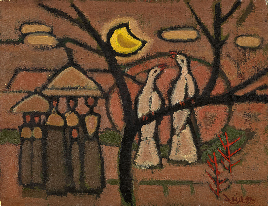 윤중식, 〈봄〉, 1975, 캔버스에 유화 물감, 41×53cm, 국립현대미술관