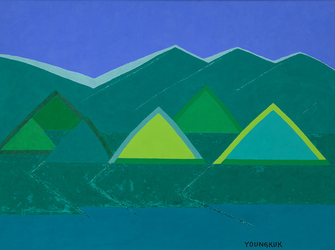 유영국, 〈산〉, 1984, 캔버스에 유화 물감, 975×130cm, 국립현대미술관 이건희컬렉션