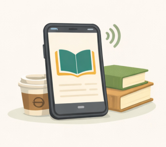 핸드폰과 책 그림