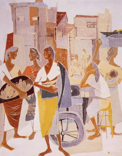 박래현, 노점, 1956년